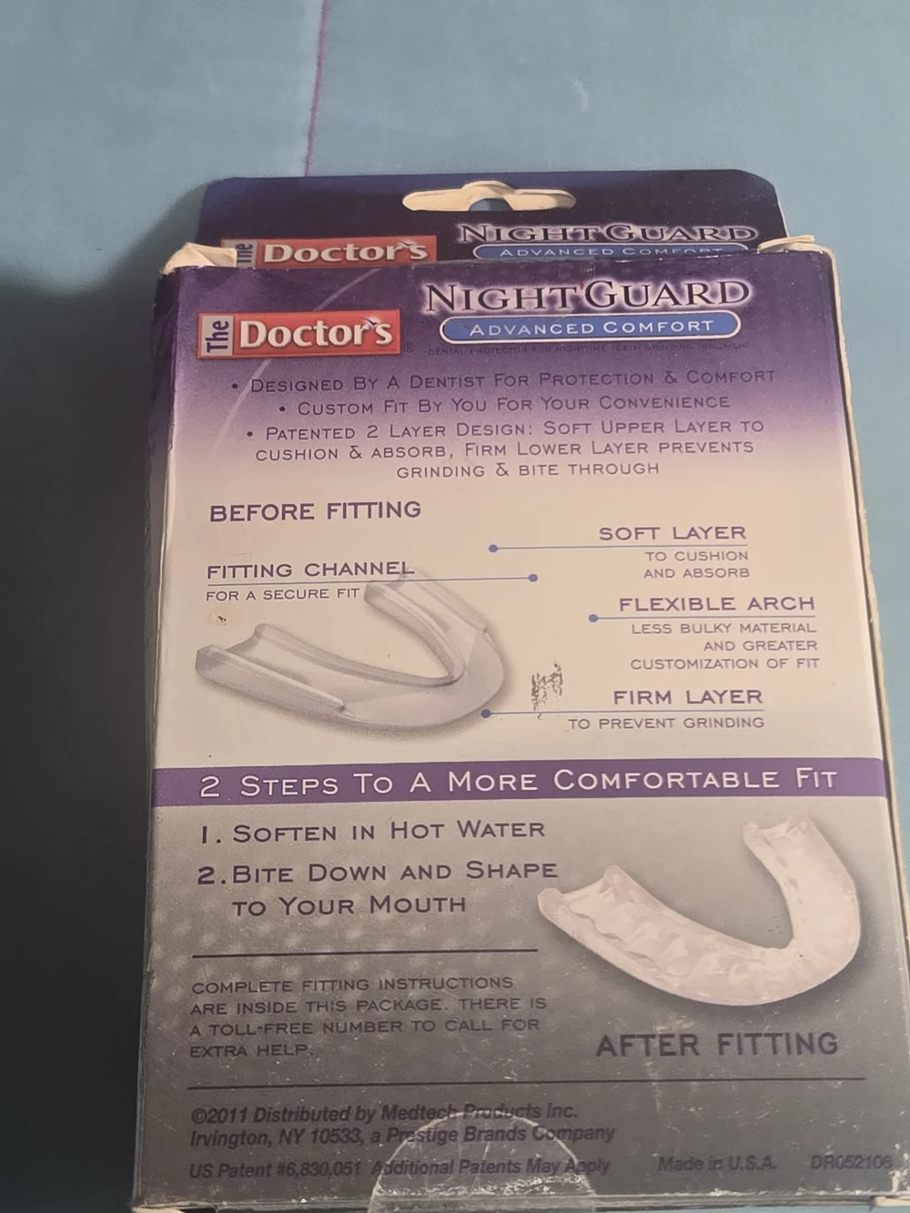 NightGuard Advanced Comfort - Purple/White Dental Protector